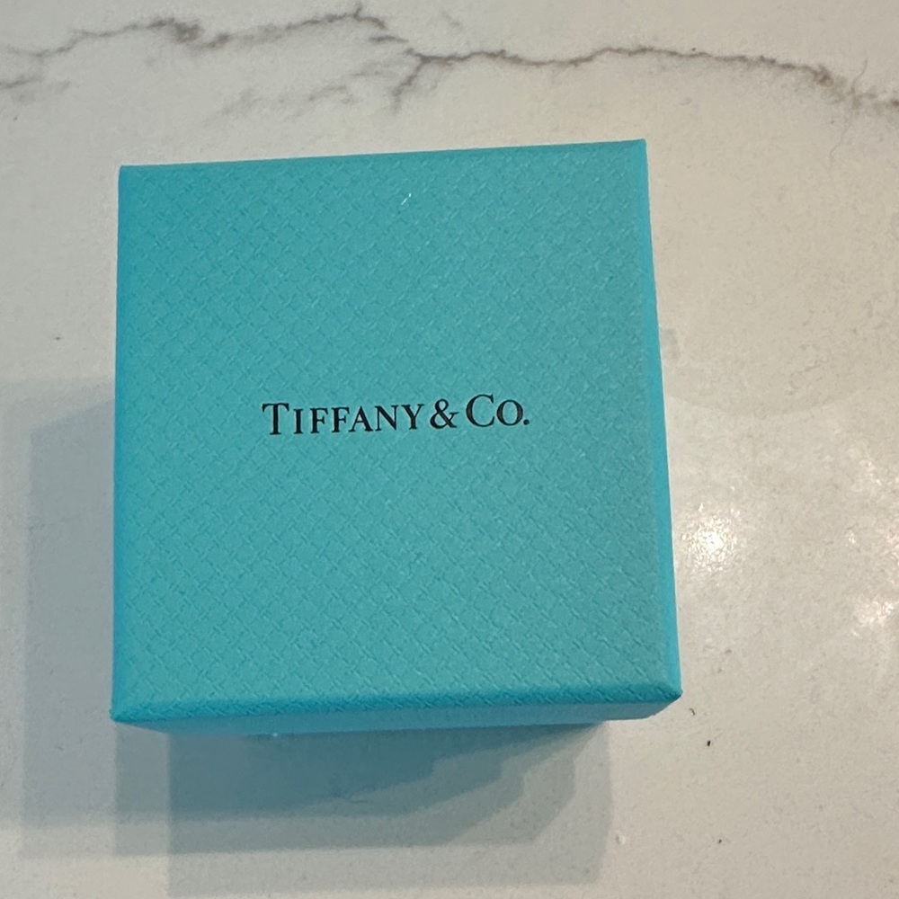 Empty Tiffany & Co. Signature Blue ring Box